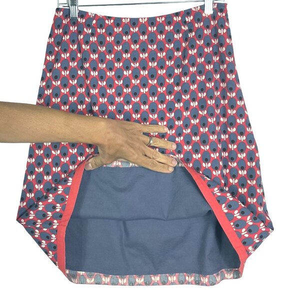 Boden Women's Abstract Pattern A-Line Skirt, size us 10R, Lined, 100% Cotton - Picture 2 of 7